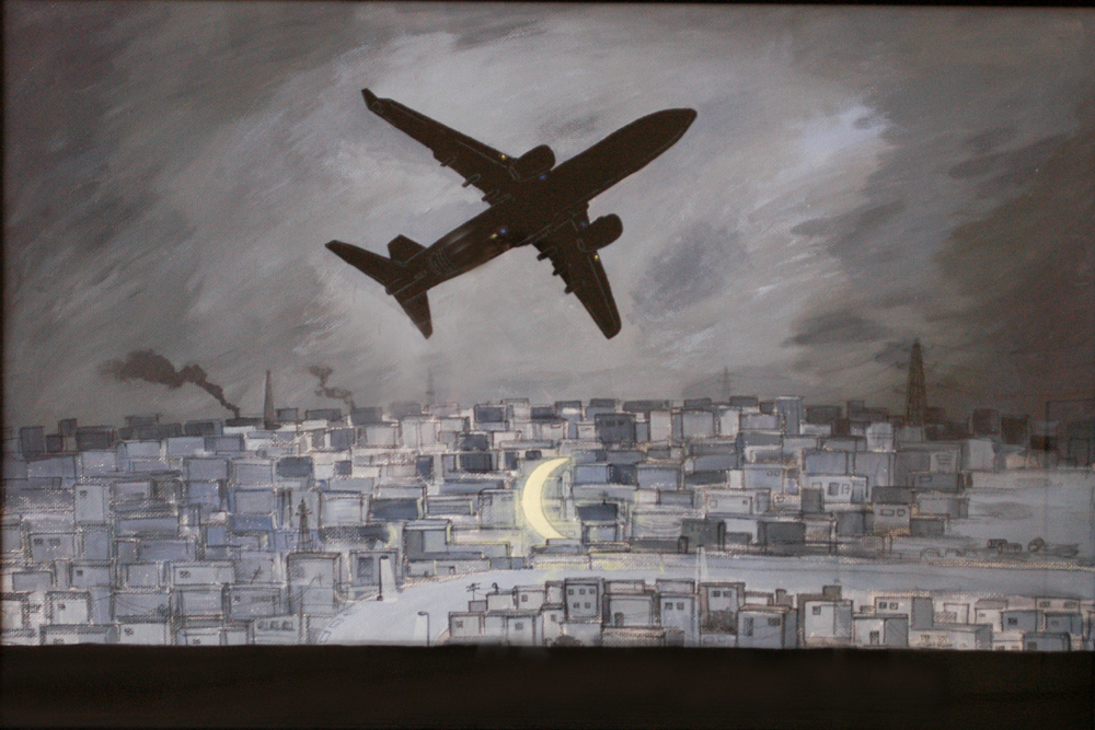 Flight to Nowhere by S.M. Raza. Image Courtesy: ArtChowk Gallery
